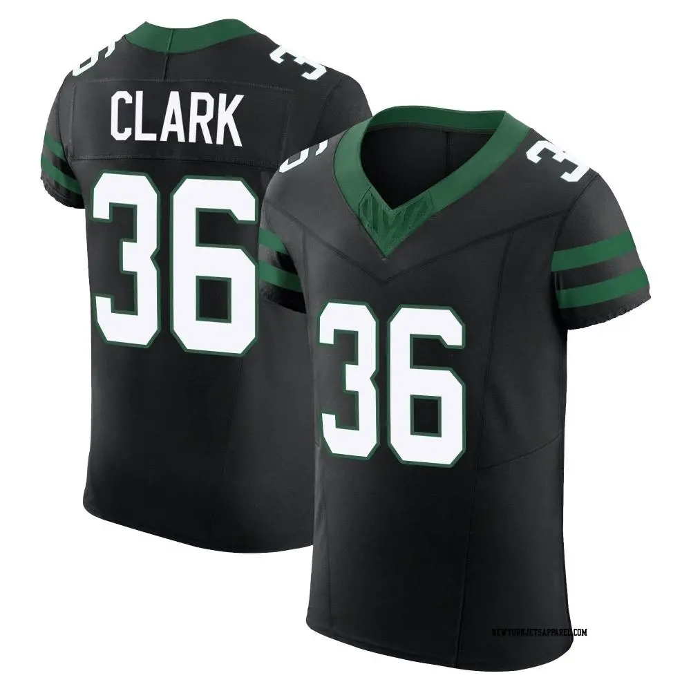 Elite Black Men s Chuck Clark New York Jets Legacy Alternate Vapor F.U.S.E. Jersey Jets Store