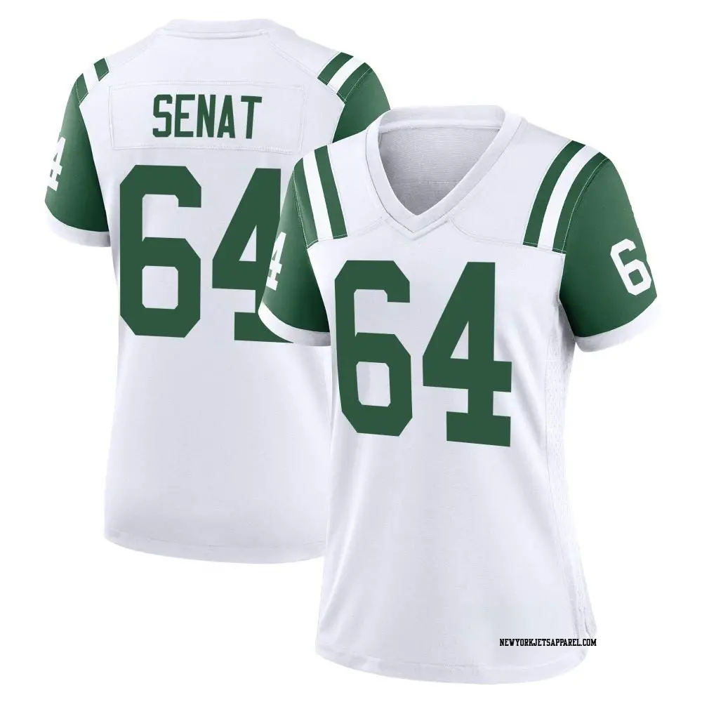 Game White Women's Greg Senat New York Jets Classic Alternate Jersey