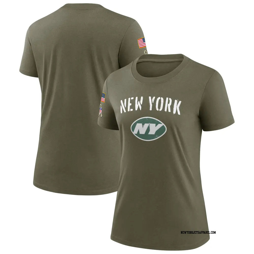 Legend Olive Men s New York Jets 2022 Salute to Service Team T Shirt Jets Store