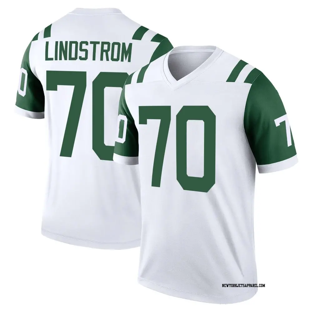 Legend White Youth Alec Lindstrom New York Jets Classic Alternate Jersey