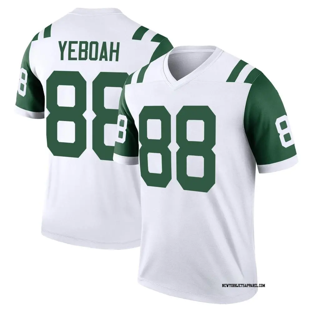 Legend White Youth Kenny Yeboah New York Jets Classic Alternate Jersey