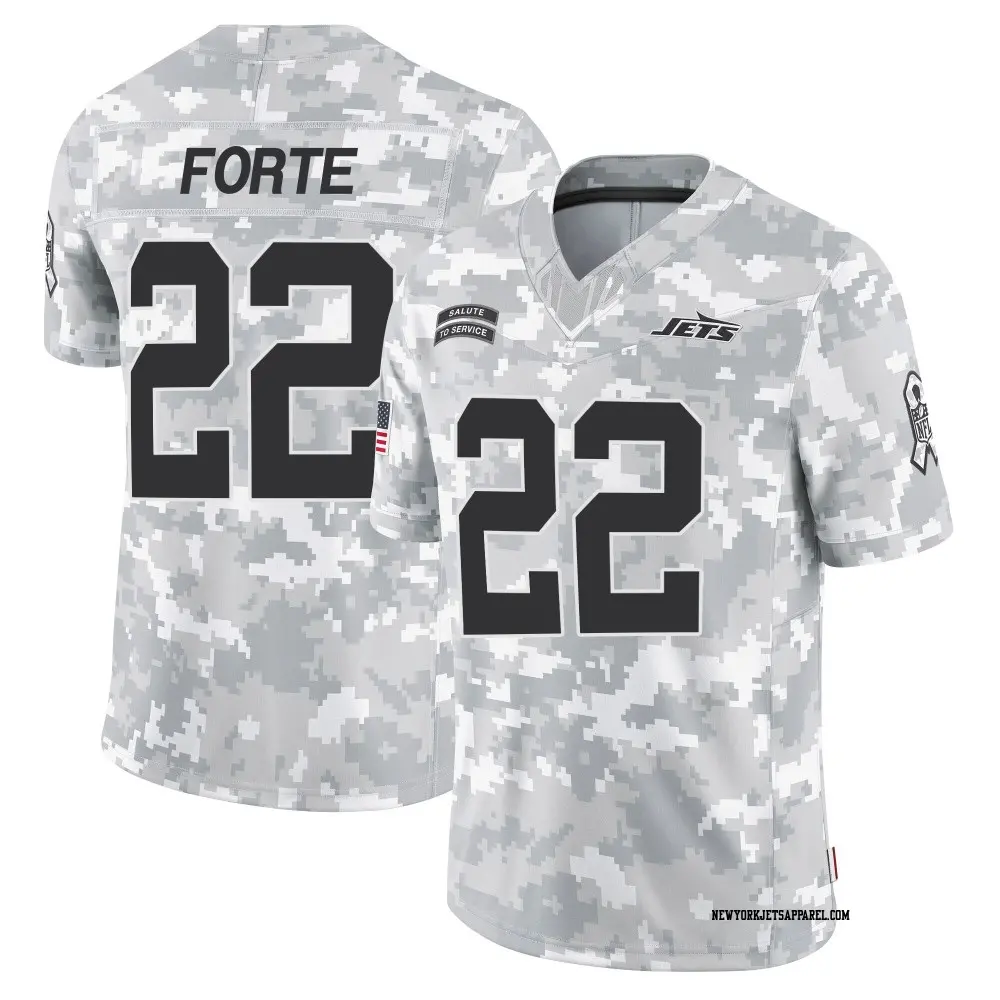 Limited Arctic Camo Men's Matt Forte New York Jets 2024 Salute to Service Jersey