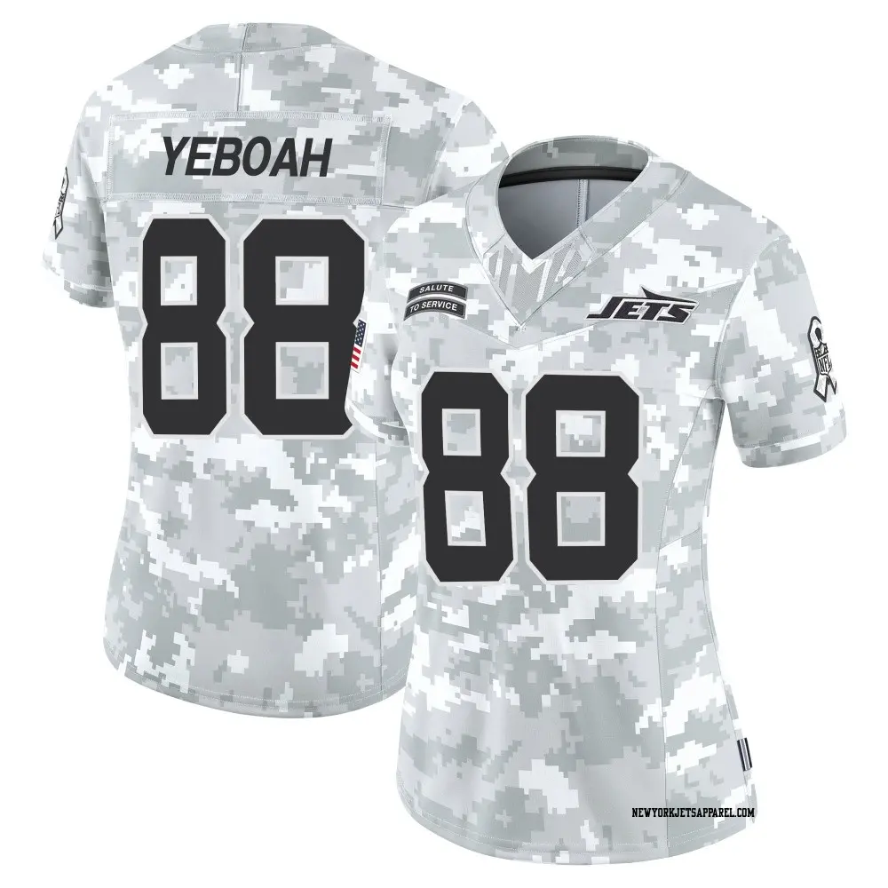 Limited Arctic Camo Women's Kenny Yeboah New York Jets 2024 Salute to Service Jersey