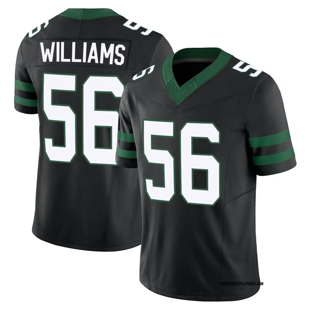 Limited Black Men's Quincy Williams New York Jets Legacy Alternate Vapor F.U.S.E. Jersey