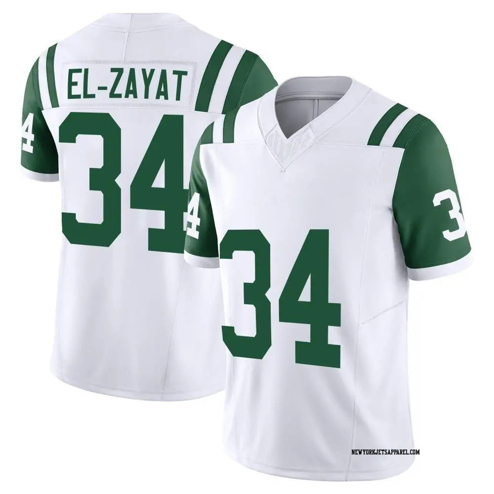 Game White Men s Hamze El Zayat New York Jets Classic Alternate Jersey Jets Store